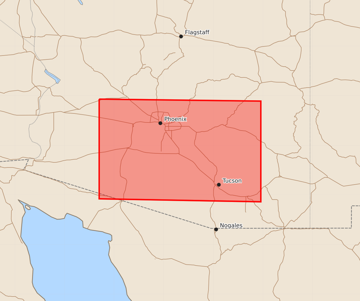 Risk area map for Watch 561 Outline