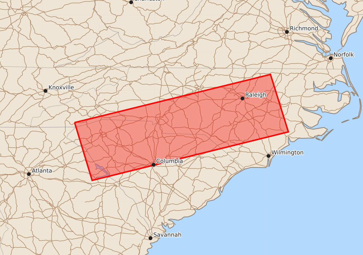 Risk area map for Watch 530 Outline