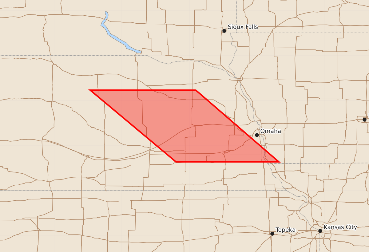 Risk area map for Watch 599 Outline