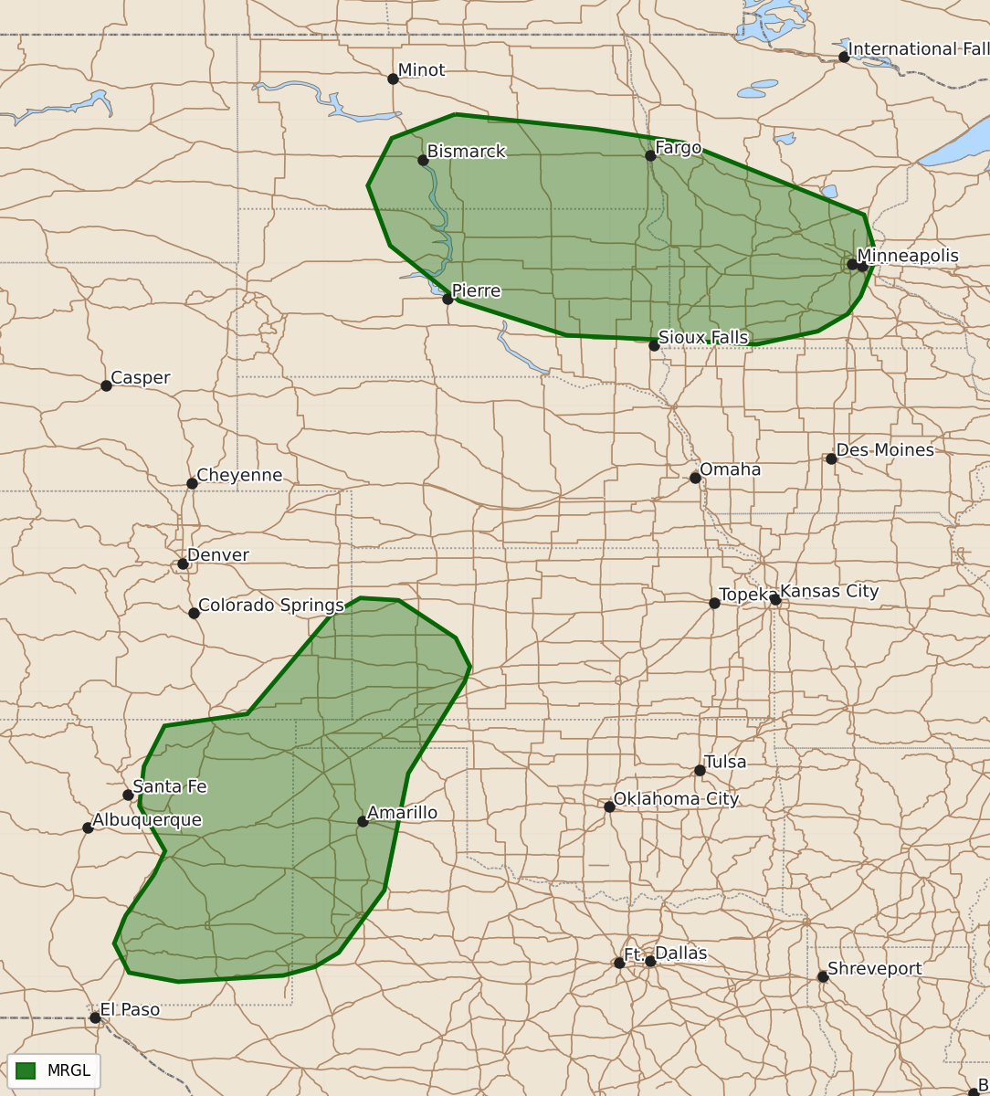 Risk area map for Day 1 Areal Outline
