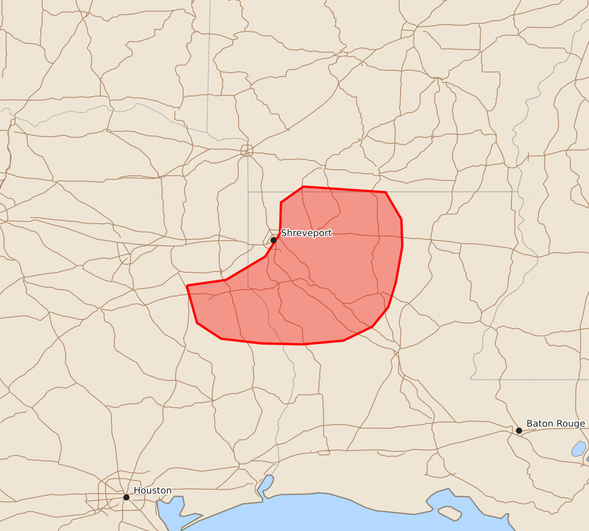 Risk area map for Mesoscale Discussion 1528