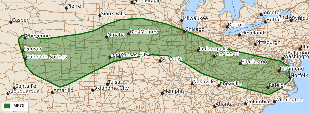 Risk area map for Day 2 Convective Outlook