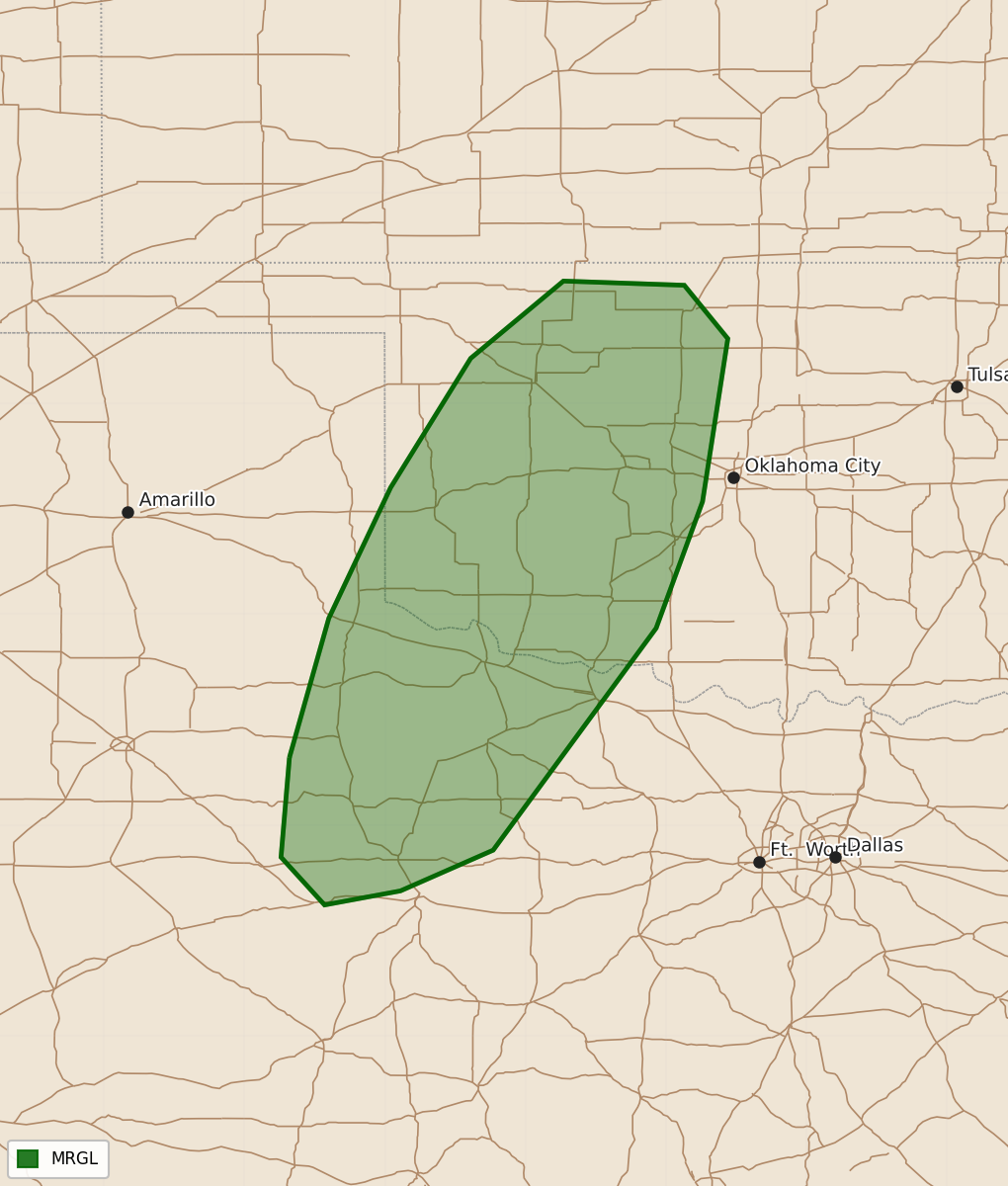 Risk area map for Day 1 Areal Outline