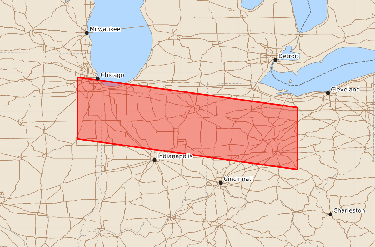 Risk area map for Watch 560 Outline
