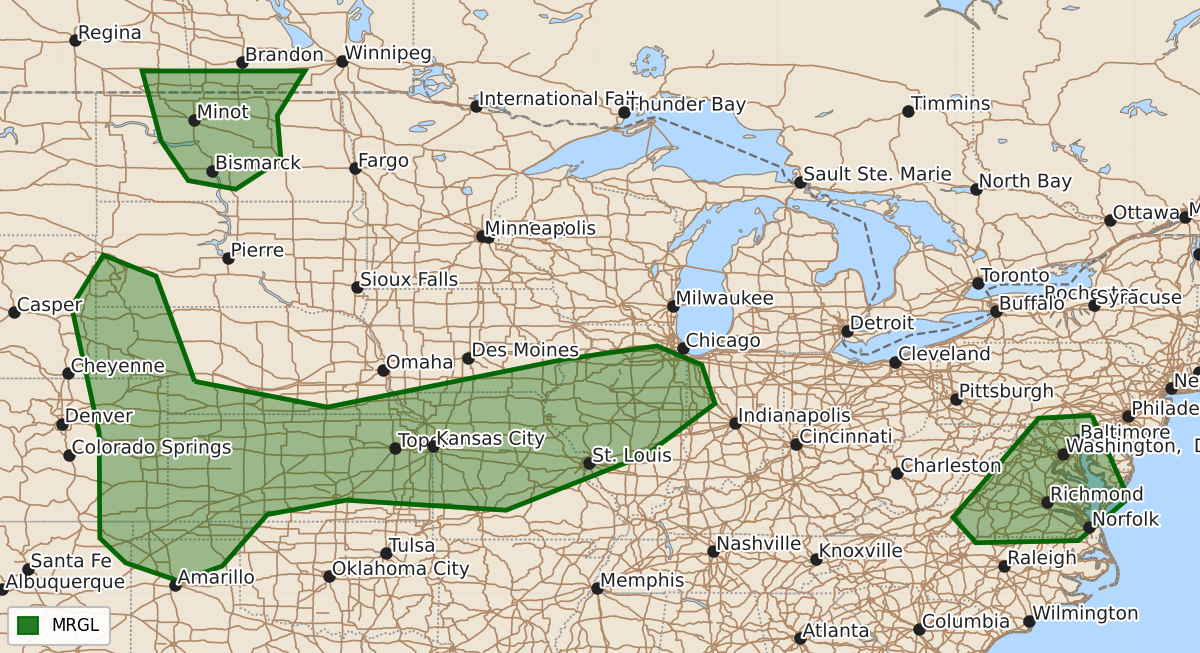 Risk area map for Day 3 Convective Outlook