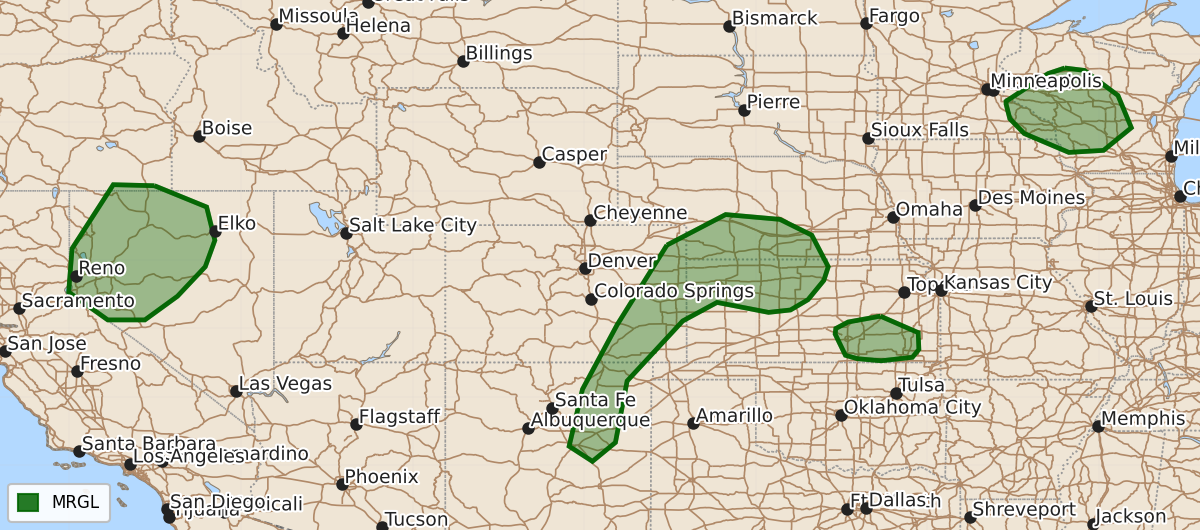 Risk area map for Day 1 Areal Outline