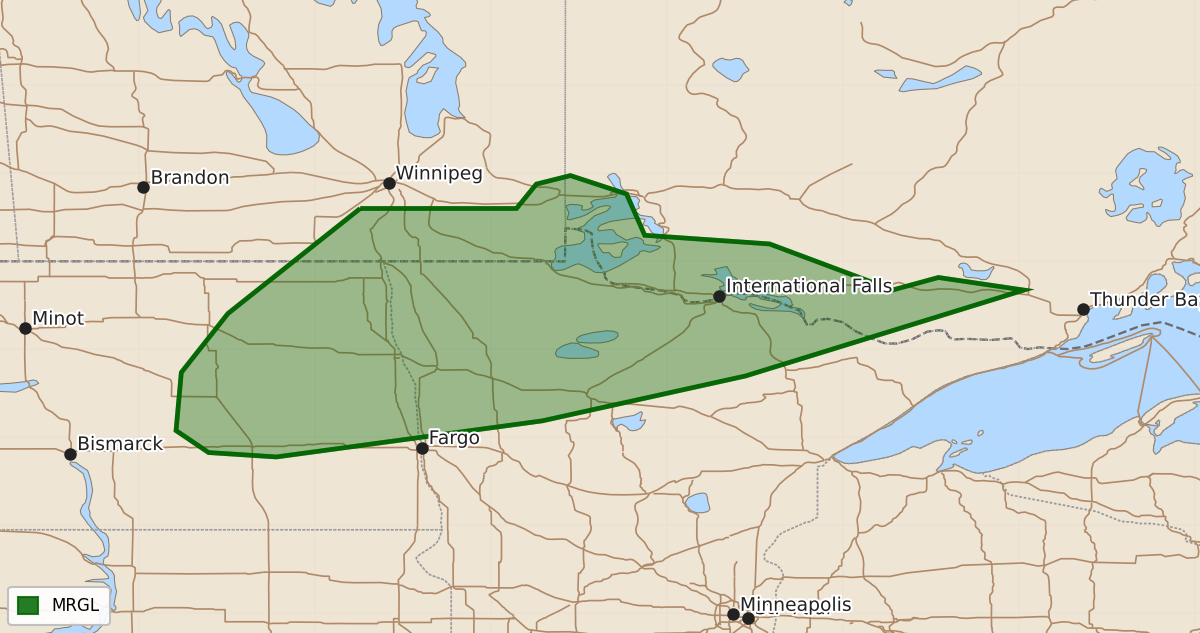 Risk area map for Day 3 Areal Outline