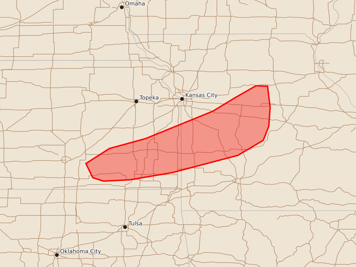 Risk area map for Mesoscale Discussion 1169