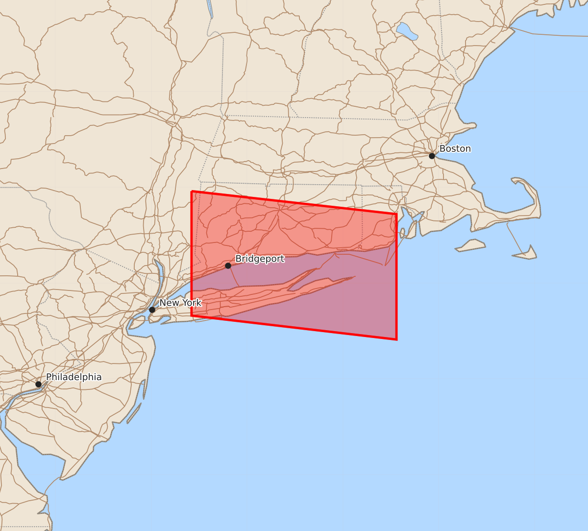 Risk area map for Watch 462 Outline