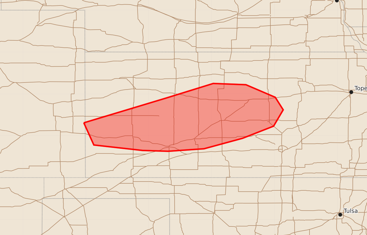 Risk area map for Mesoscale Discussion 1219