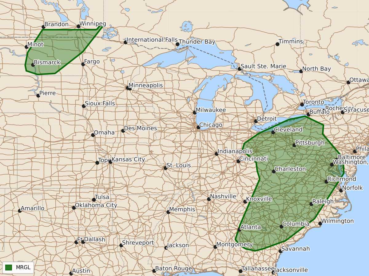 Risk area map for Day 2 Convective Outlook