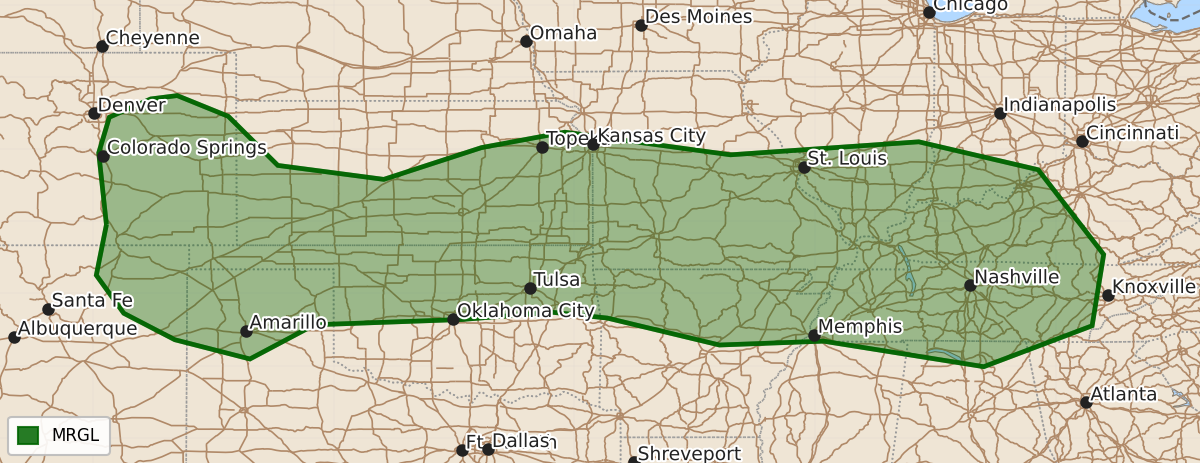 Risk area map for Day 2 Convective Outlook